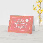 Carte Fille 11e anniversaire avec des points d'or et de  (Fleur jaune)