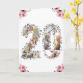 Carte Fille 20e anniversaire Photo Collage Rose Fleur Bl (Fleur jaune)