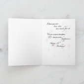 Carte Fille 25e anniversaire Star Inspirational rose (Intérieur)