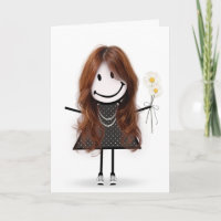 Fille à bâtons pour l'anniversaire d'une amie
