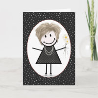 Fille à dessin animé pour l'anniversaire d'une ami