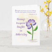 Carte Fille à la Fête des mères Bénédiction Fleur de vio (Fleur jaune)