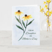 Carte Fille à la fête des mères Fleurs de cônes de la de (Fleur jaune)