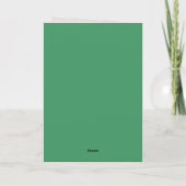 Carte Fille à la marguerite robe verte (Dos)