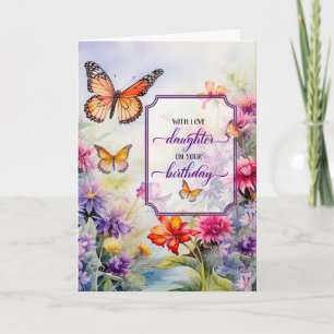 Carte Fille à son anniversaire Jardin Fleur sauvage lumi