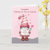 Carte Fille abandonnée au collège Valentines Jour Gnome (Fleur jaune)