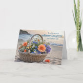 Carte Fille adoptive Joyeuse fête des mères Plage (Devant)
