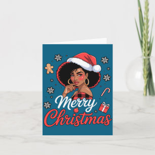 Carte Fille Africaine Noire Joyeux Noël Américain Père N