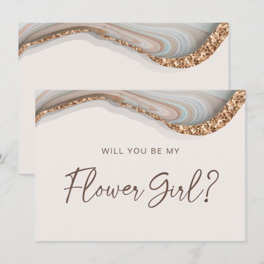 Carte fille Agate Stone Marbre (Devant / Derrière)