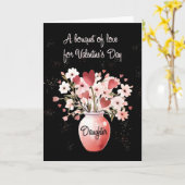 Carte Fille aînée Valentines Jour Bouquet d'amour (Fleur jaune)