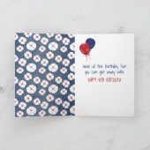 Carte Fille allumette d'anniversaire 95 ans avec ballon  (Intérieur)