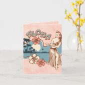 Carte fille Aloha Hula (Fleur jaune)