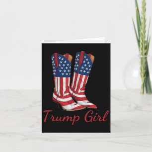 Carte Fille Américaine Drapeau Voter Trump Fille Républi