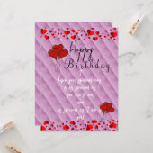 Carte Fille ami anniversaire (Devant/Arrière en situation)