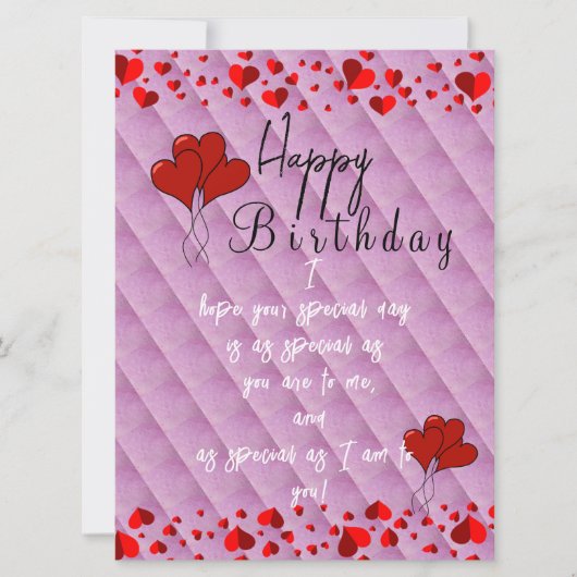 Carte Fille ami anniversaire (Devant)