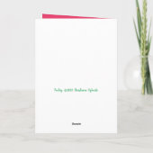 Carte Fille anniversaire avec girafes (Dos)