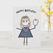 Carte Fille Anniversaire Avec Pickleball Paddle (Fleur jaune)