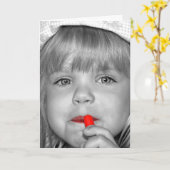 Carte Fille Anniversaire Avec Rouge À Levure (Fleur jaune)