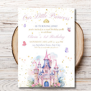 Carte Fille Anniversaire Château Princesse, Princesse 1e