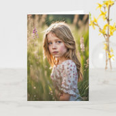 Carte Fille Anniversaire Dans La prairie D'Été (Fleur jaune)