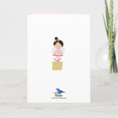 Carte Fille anniversaire fée filles fantasque (Dos)