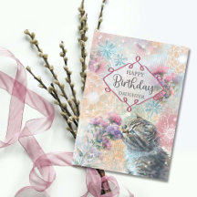 Fille Anniversaire Sweet Kitty et Fleurs Collage