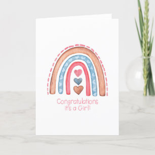 Carte fille arc-en-ciel