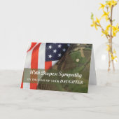 Carte Fille Armée Militaire Soldat Sympathie Casquette e (Fleur jaune)