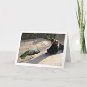 Carte Fille au paon (Devant)