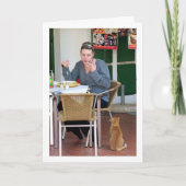 Carte Fille au portrait de chat (Devant)