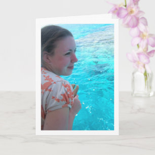 Carte Fille au portrait de la mer Rouge