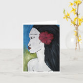 Carte Fille autochtone (Fleur jaune)