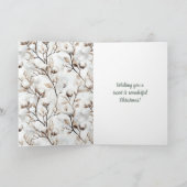 Carte Fille aux cheveux blonds avec Noël cerf (Intérieur)