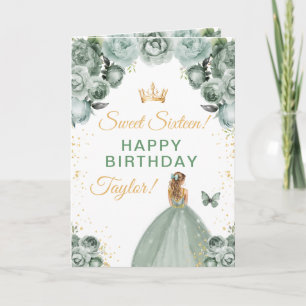 Carte Fille aux cheveux blonds sage anniversaire pour se