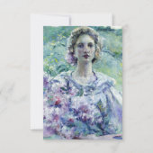 Carte Fille aux fleurs violettes (par Robert Reid) (Devant)