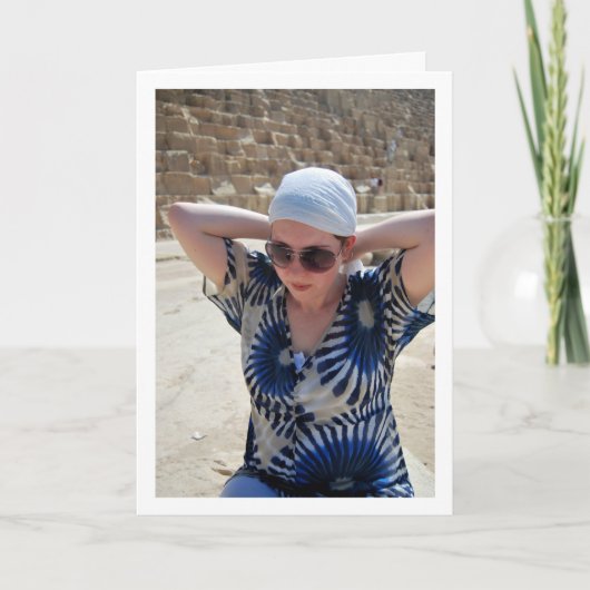 Carte Fille aux pyramides de Gizeh (Devant)