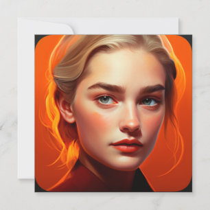 Carte Fille aux yeux bleus