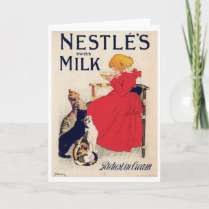 Carte Fille avec chats, Poster vintage, Alexandre Steinl