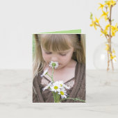 Carte Fille Avec Daisy Bouquet Card (Fleur jaune)