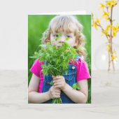 Carte Fille Avec Des Maux Pour Maman (Fleur jaune)