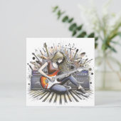 Carte Fille avec des vibes musicales (Debout devant)