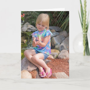 Carte Fille avec papillon