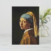 Carte Fille avec une oreille perle (Debout devant)