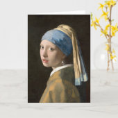 Carte Fille avec une oreille perle | Johannes Vermeer (Fleur jaune)
