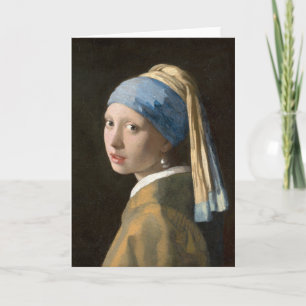 Carte Fille avec une oreille perle   Johannes Vermeer