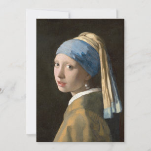 Carte Fille avec une oreille perle   Johannes Vermeer