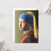 Carte Fille avec une perle (Devant/Arrière en situation)