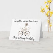 CARTE ***FILLE*** AVEZ UN ANNIVERSAIRE AGRÉABLE ! ! ! ! (Fleur jaune)