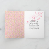 Carte Fille Bâton avec Cheveux Roses Pour Maman (Intérieur)