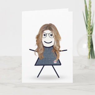 Carte Fille Bâton d'anniversaire pour Sœur